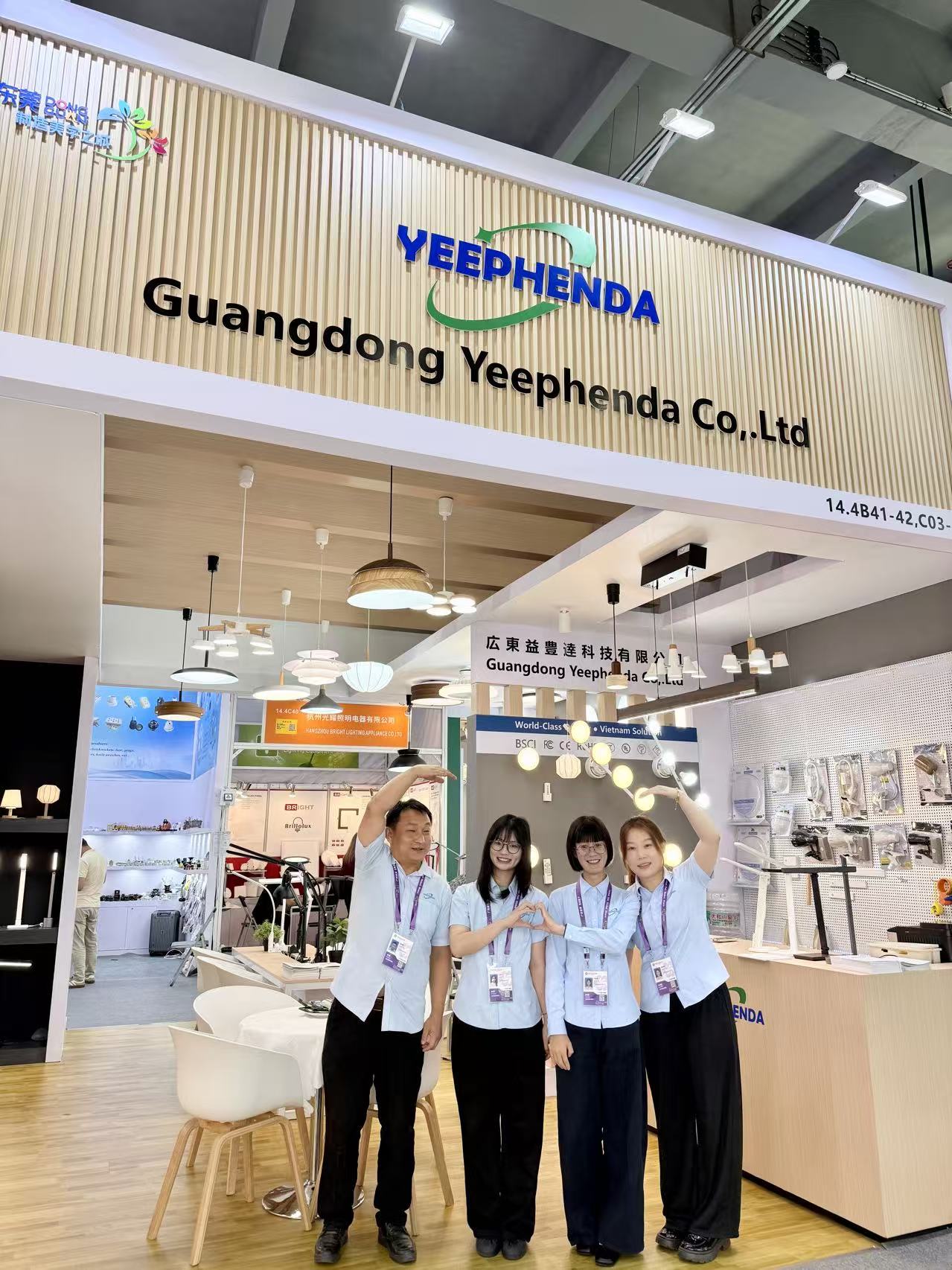 Yeephenda exhibition booth and team